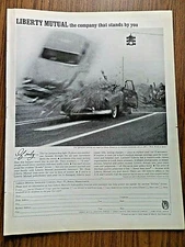 1962 Liberty Mutual Insurance Ad The Company that Stands by You Automobile