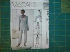 McCall's 2537 Size 12 14 16  Misses' Lined Jacket Top Pants Skirt