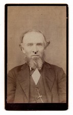 Antique CDV Circa 1880s J.p. & L.a. Beal Old Bearded Man In Suit Unmarked