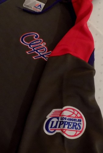 Los Angeles Clippers Full Zip Hoodie 2XL Charcoal Gray Embroidered Logos NBA - Picture 3 of 4