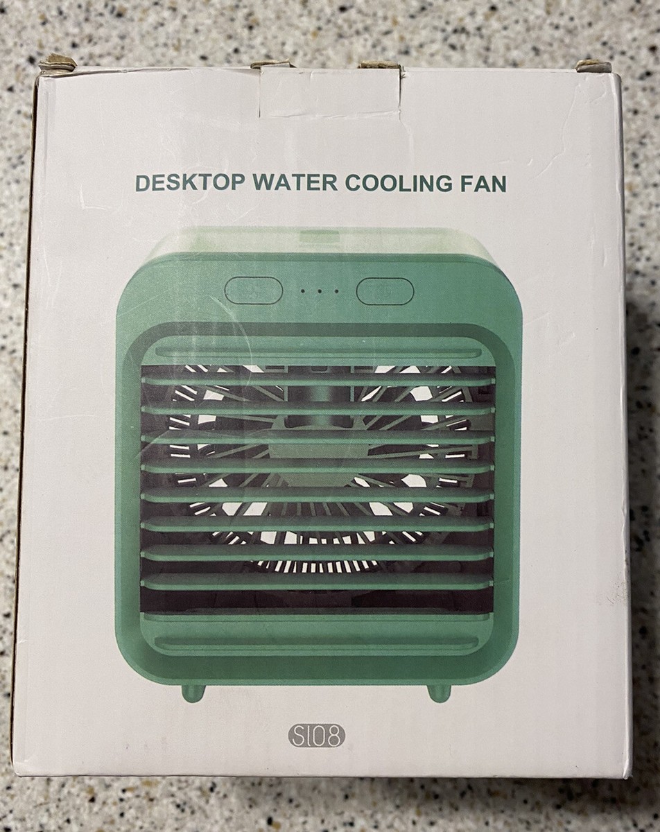 SL08 Mini Desktop Water Cooling Fan MINT GREEN NEW IN BOX