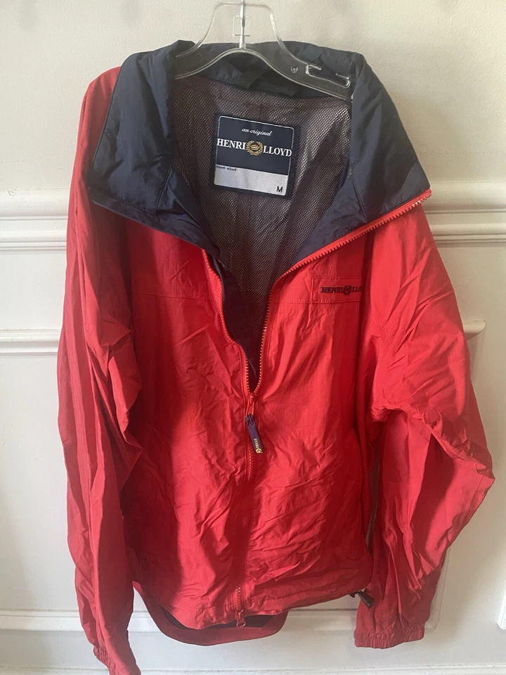 Chaqueta cortavientos Henri Lloyd Marine Technology roja con cremallera completa para hombre talla M Foto 2 de 4