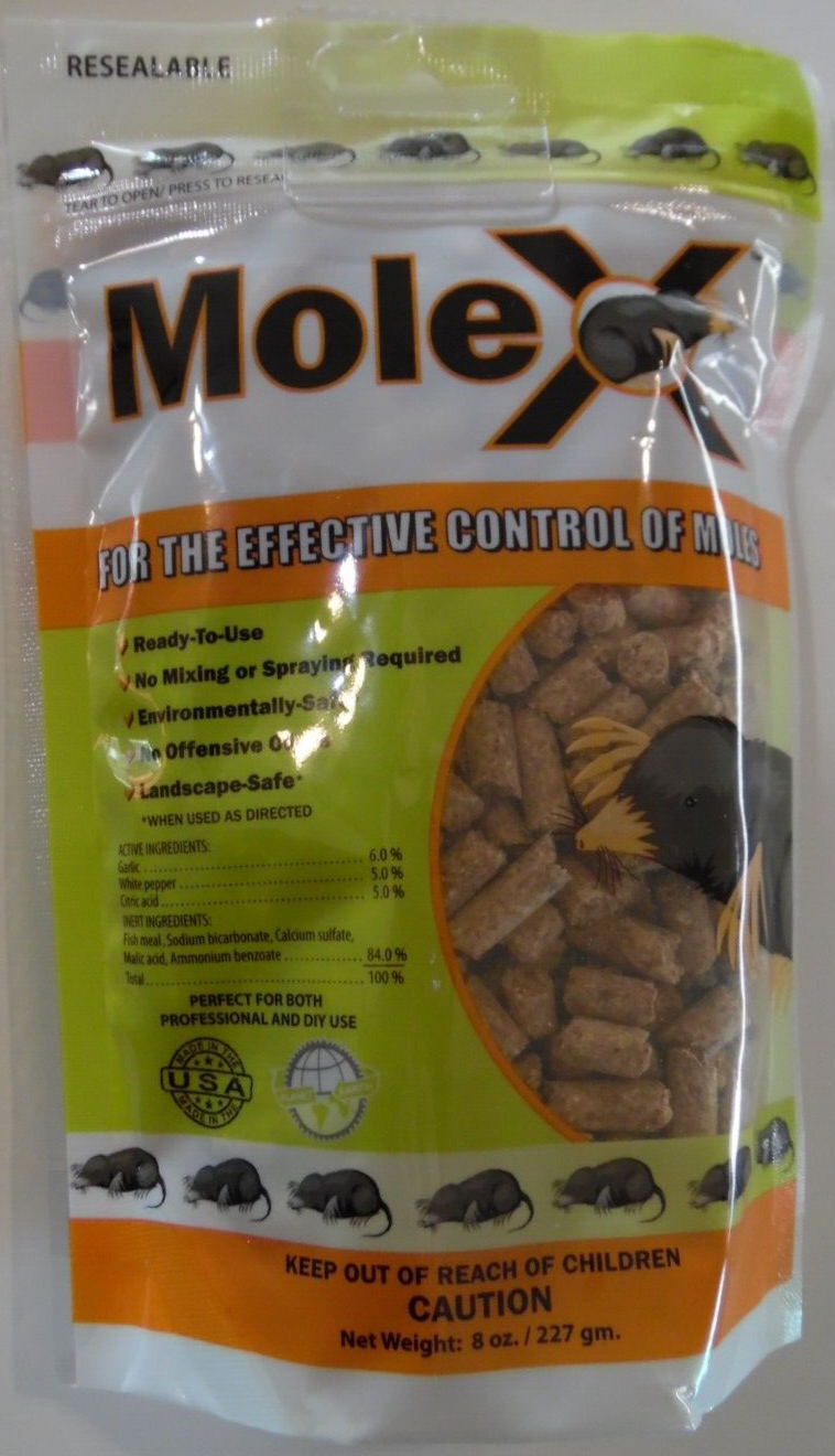 MoleX Mole Control Pellets For Effective Control of Moles. Ready to Use
