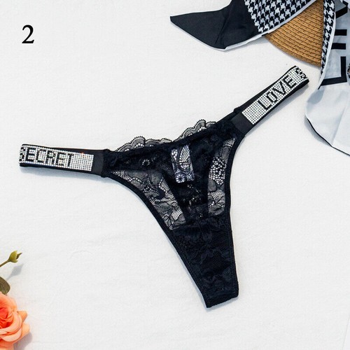 Women's Rhinestone G-string Panties Sexy Lingerie Thong Female Underwear Shiny * - Picture 33 of 45