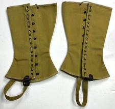 WWII US ARMY INFANTRY M1938 COMBAT FIELD LEGGINGS- SIZE 3