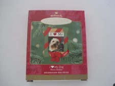 Hallmark Keepsake Christmas Tree Ornament I Love My Dog Photo Holder EUC W/ Box