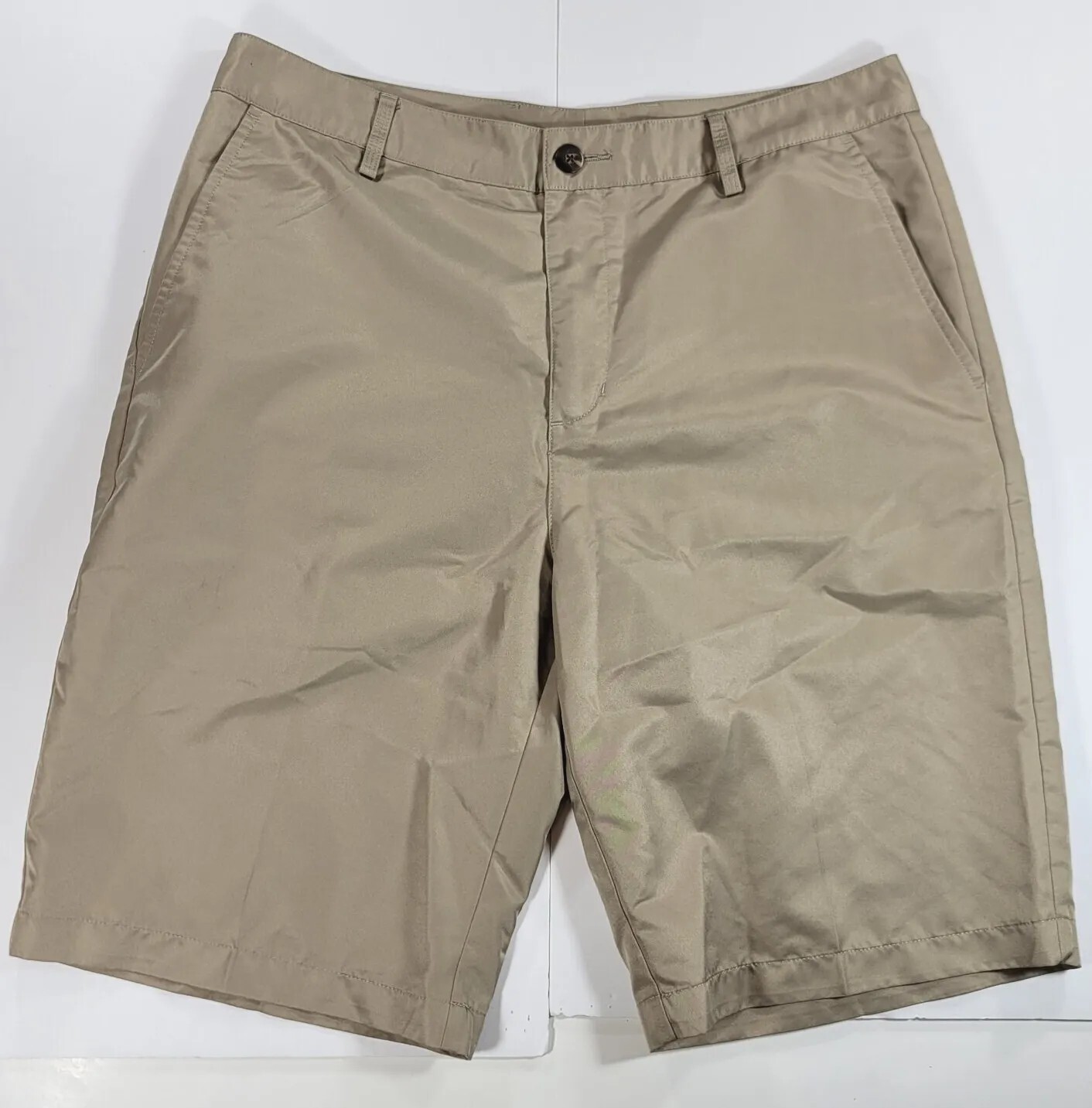 Adidas Climalite Golf Shorts Mens Size 32 Brown Flat Front Chino eBay