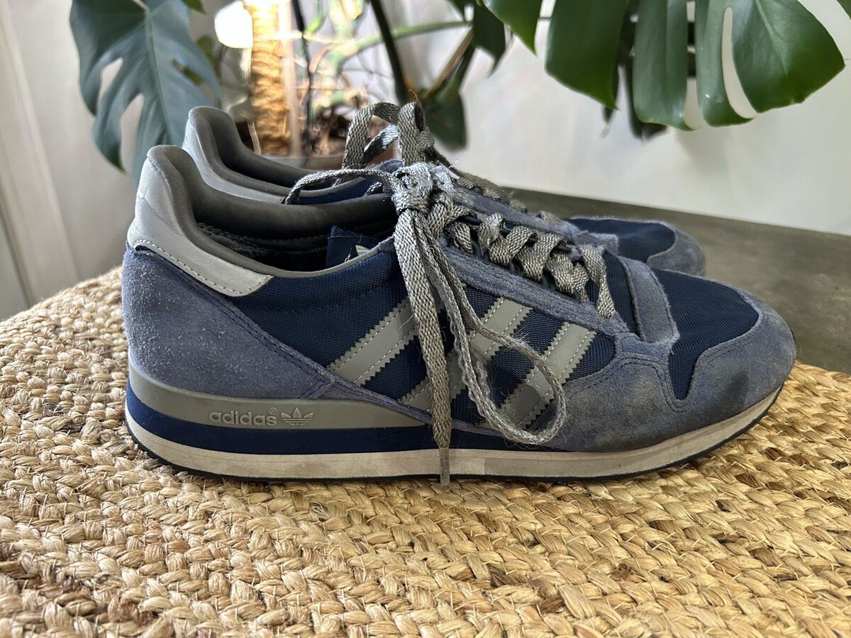 Adidas Originals ZX 500 Blue Gray Shoes Size 9 FW2812 Laces Adidas Originals ZX 500 Blue Gray Shoes Size 9 FW2812 Laces
