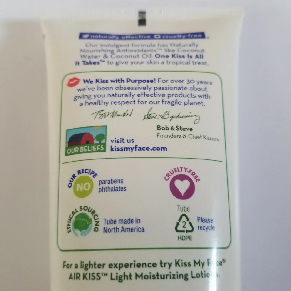 Loción hidratante profunda Kiss My Face Rich Kiss 2 en 1 coco tropical 6 oz Foto 4 de 4