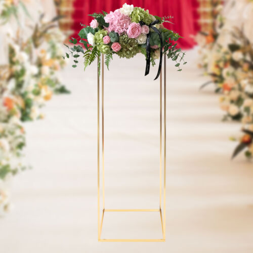 Gold Metal Flower Plant Display Stand Column Stand Wedding Table Centerpieces