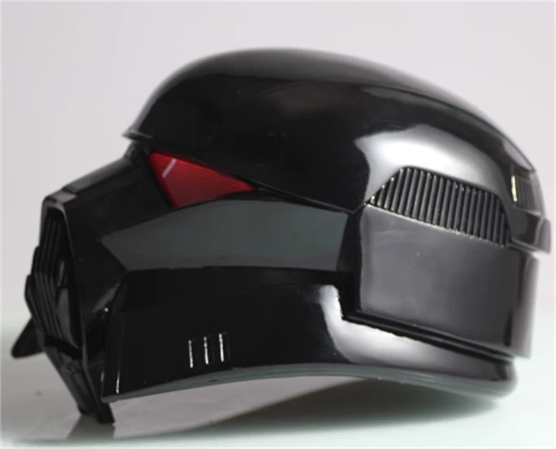 Star Wars The Mandalorian Dark Trooper Cosplay Glowing Helmet Halloween Prop - Image 2 of 4