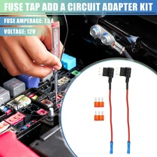 Universal 2pcs Car Fuse Tap Kit 12V with 2pcs 7.5A Micro3 ATL Blade Type Fuse