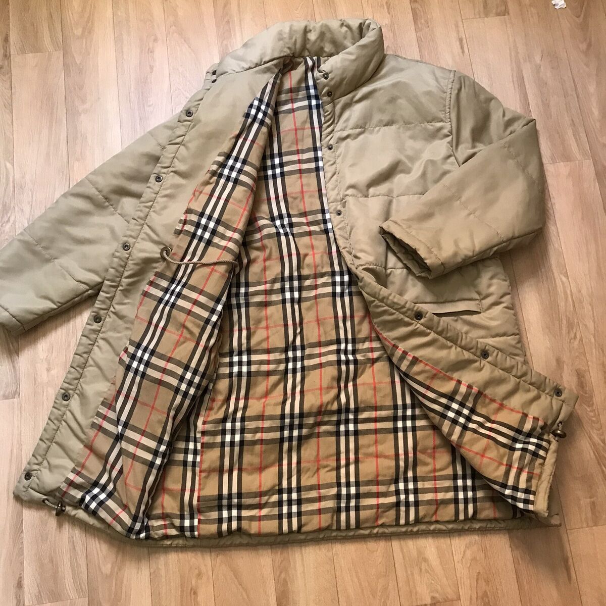 VINTAGE Burberry women's jacket coat Puffer Nova Check VINTAGE Burberry women's jacket coat Puffer Nova Check