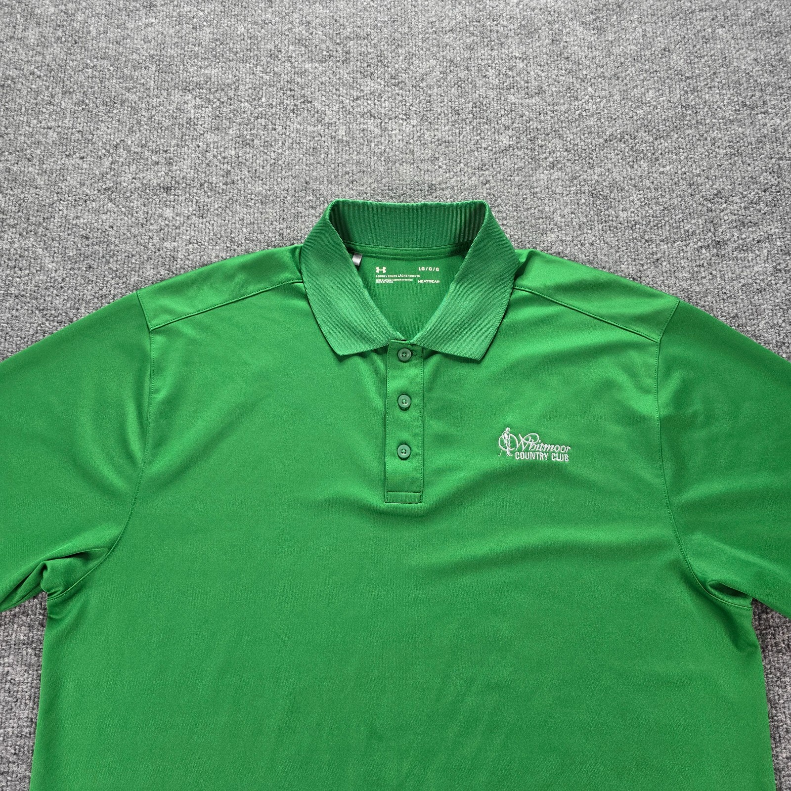 Under Armour Polo Shirt Mens Large Green Whitmoor Country Club Golf Casual thumbnail 2