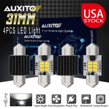 4PCS White 31MM CANBUS Error Free 3020SMD Festoon LED Interior Map Dome Bulbs E