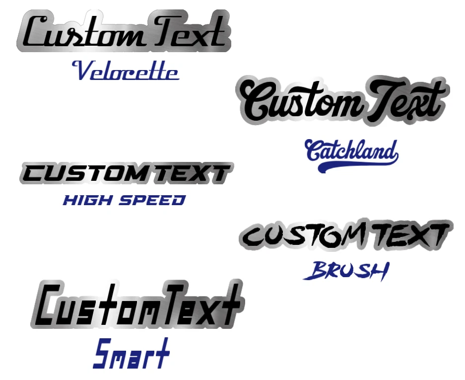 Insignia grabada emblema coche personalizado PLATA CEPILLADA texto personalizado nombre accesorios coche Foto 4 de 4