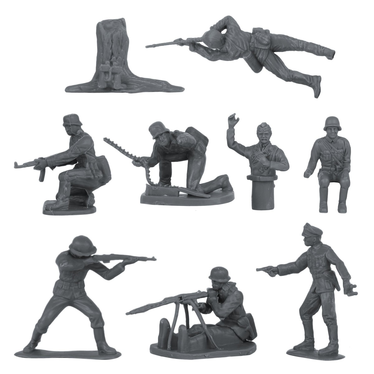 BMC 67310 CTS WW2 German Infantry Plastic Army Men 32pc Gray