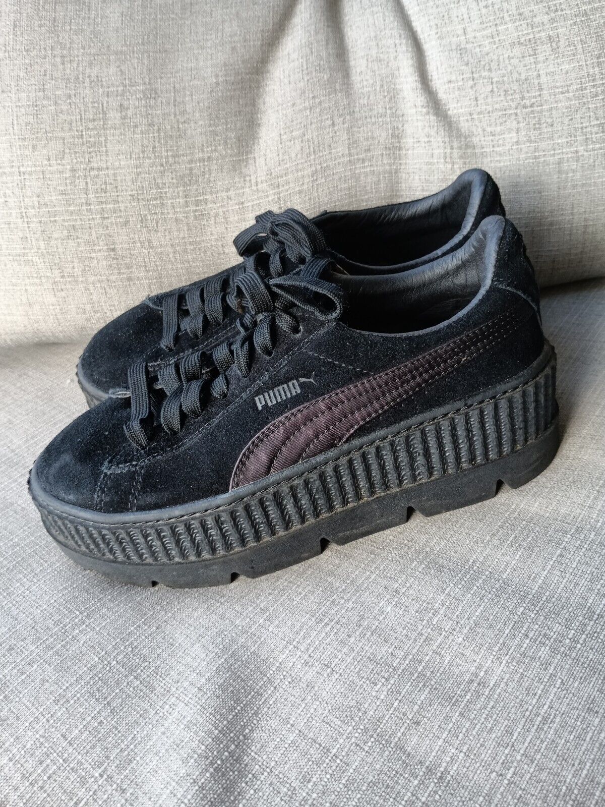 PUMA FENTY Black Suede Platform By | eBay