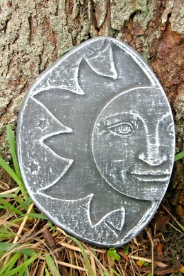 Sun face mold concrete plaster casting mould 10'' x 7'' x 3/4'' thick