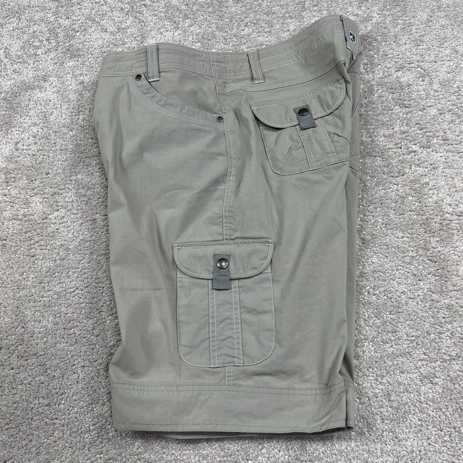 KUHL Shorts Women’s 12 Cargo Burmuda Gray Cotton Nylo… Gem