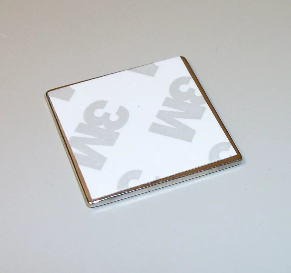 Brown Noctua 1" Inch Square Metal Self-Adhesive Case Badge Sticker w/ Owl Logo - Image 4 of 4