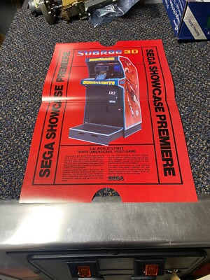 RARE 1982  SEGA SUBROC-3D FACTORY ORIGINAL PROMO 4 PAGE FLYER UNCIRCULATED
