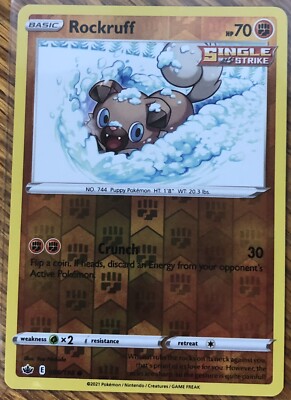 Rockruff 86/198 - Reverse Holo - Chilling Reign - Common - Read Desc.