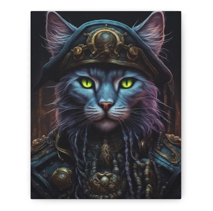 Arte de pared para amantes de la decoración del hogar de fantasía. Título del arte: Terror of the Sea's