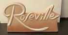 New ListingRoseville Pottery Countertop Dealer Sign Rose Color Vintage Reproduction Used