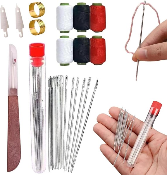 NäHset 37PCS Tragbares NäHzubehöR Grundausstattung FüR Erwachsene AnfäNger DIY-image