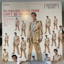 Elvis Presley 50,000,000 Fans Can't Be Wrong Gold Vinyl 1978 Canada 