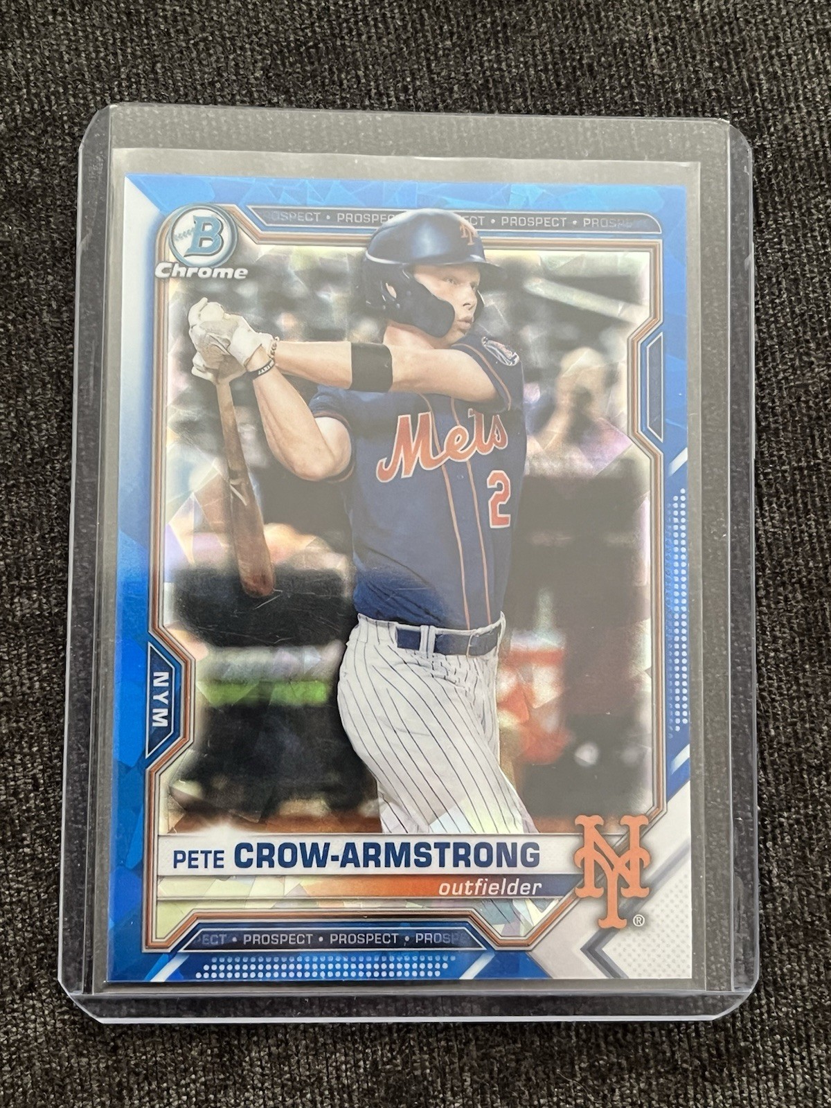 2021 Bowman Chrome Sapphire Pete Crow-Armstrong BCP-22 New York Mets A