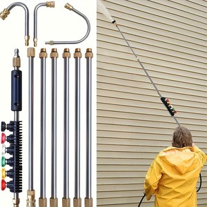 Kit de baguettes de rondelle haute pression - Multi-Utilisation pour Toit, Voiture & Nettoyage des gouttières