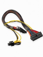 ATX 24 Pin Power Supply Cable w/ 12V AUX 8 Pin 4 4 CPU EPS Braided