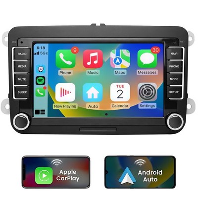 64GB Carplay Für VW GOLF 5 6 Plus Touran Caddy Android 15 Autoradio Navi GPS AHD