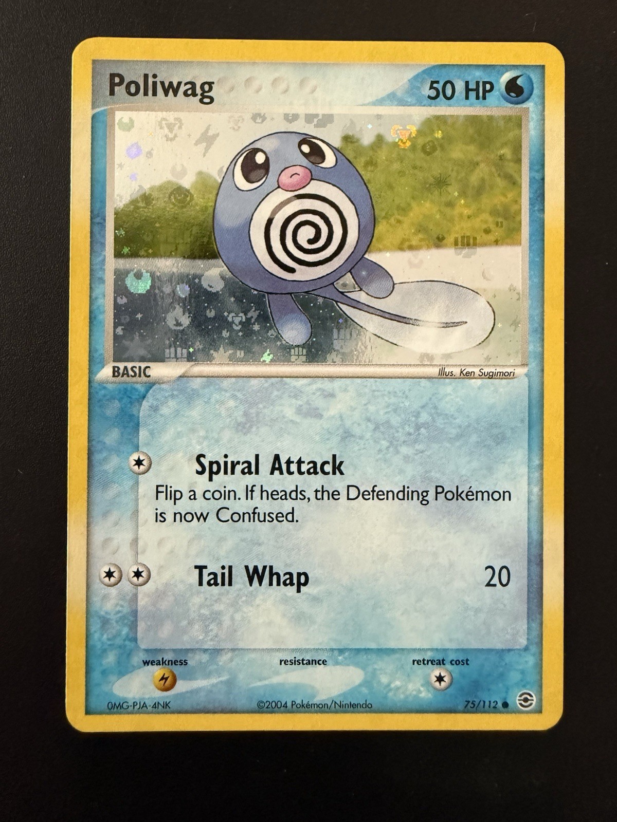 Pokemon TCG 2004 FireRed & LeafGreen Poliwag 75/112 Reverse Holo Near Mint