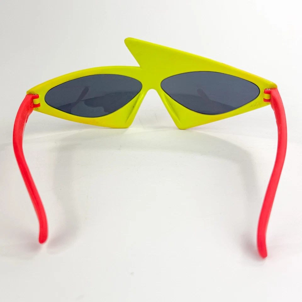 Gafas de sol retro futuristas verdaderas vintage de la década de 1980 rojas amarillas raras punk - Imagen 4 de 4