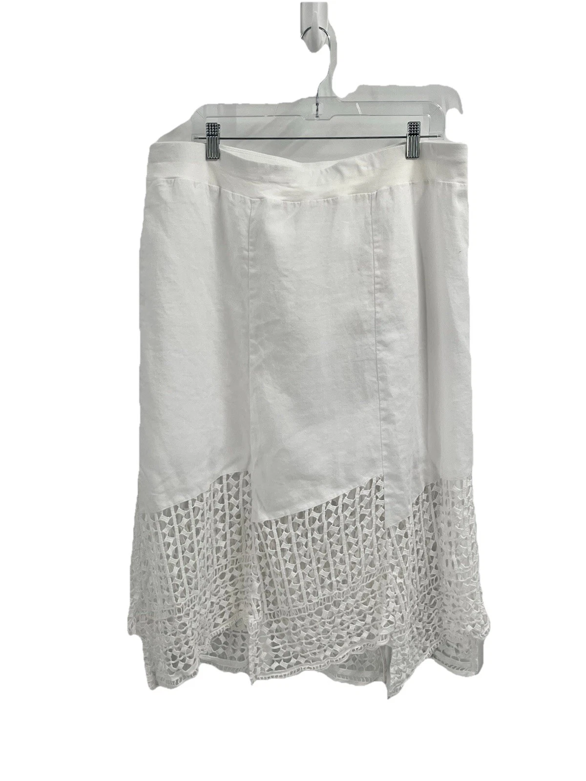 Chicos White Cotton Lace Pull On Midi Skirt XL Petite Boho Cottagcore Romantic
Opens in a new window