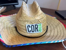 COR Surf Straw Hat - Men's - Classic Lifeguard Sun Hat with UPF 50+ Cloth