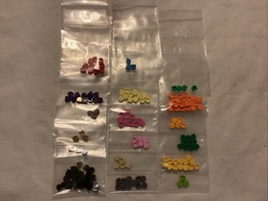 LEGO Assorted Colors 1x1 Smooth Half Round Tile Plates All In Pics