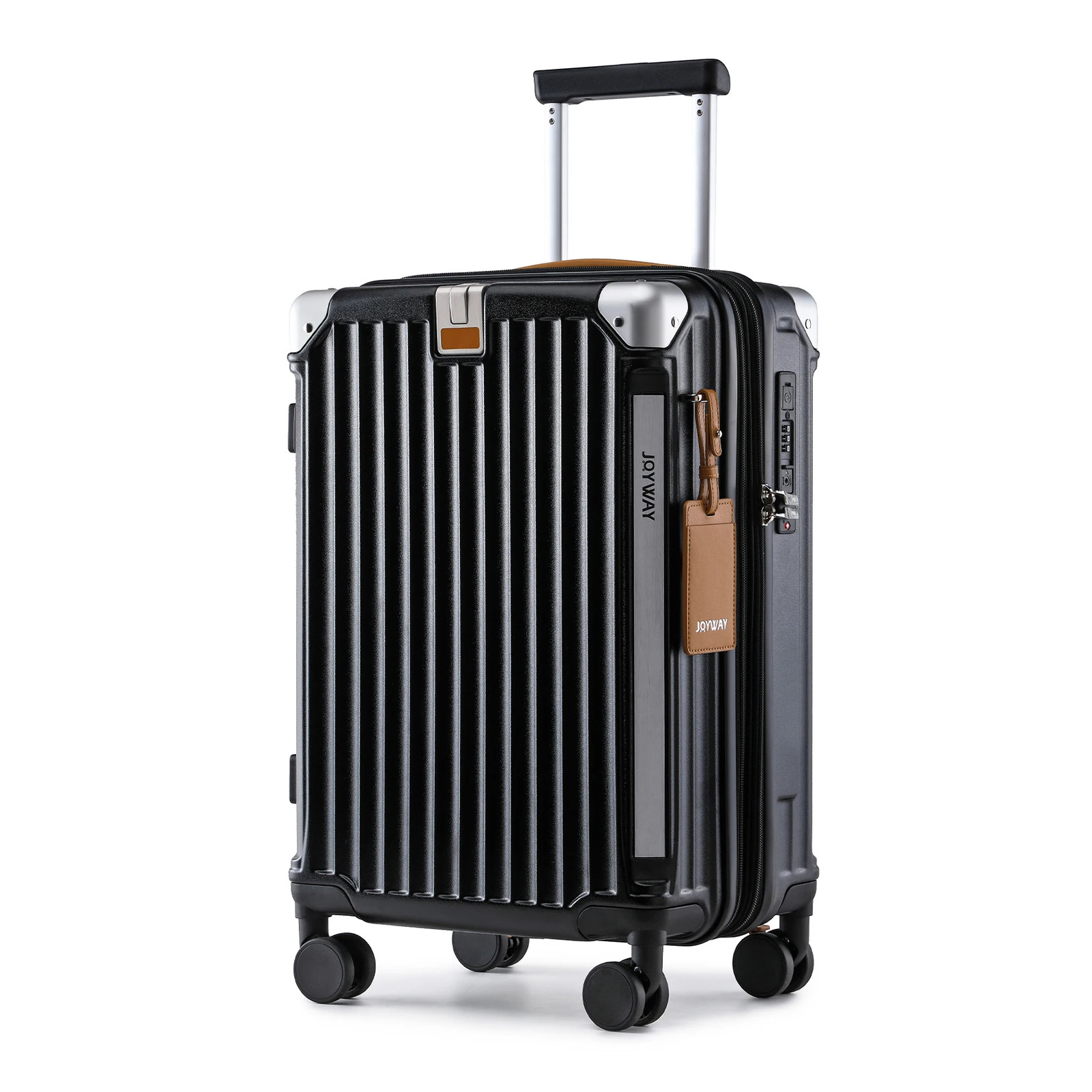Suitcase, Expandable Lightweight Durable, With Cup Holder