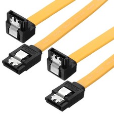 100cm SATA 3.0 Cable, 2 Pack Elbow Angled High Speed Data Cable, Yellow