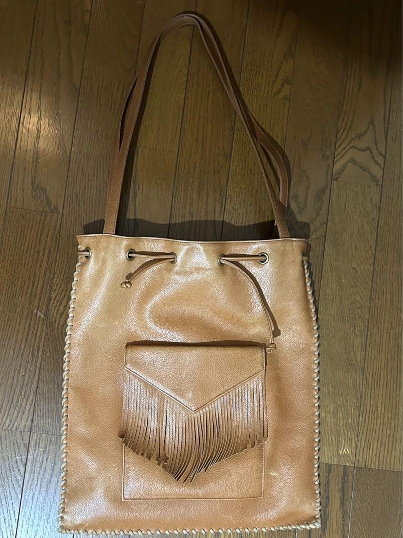 Borsa a tracolla Yves Saint Laurent con frange in pelle borsa a tracolla di design Ysl