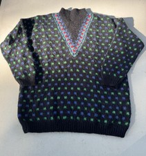 Vtg United Colors of Benetton Pullover Sweater Black Sz M 44 Italy Women's
