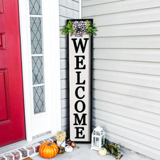 Comurdyo 3D Outdoor Welcome Sign For Front Porch Standing 45X9 Wood Frame Large