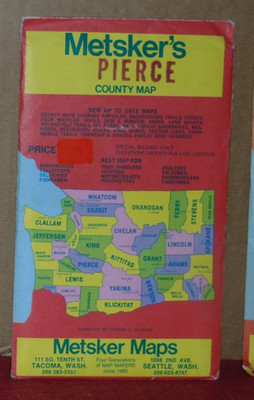Mid 1980's Metsker's Map of Pierce County, Washington