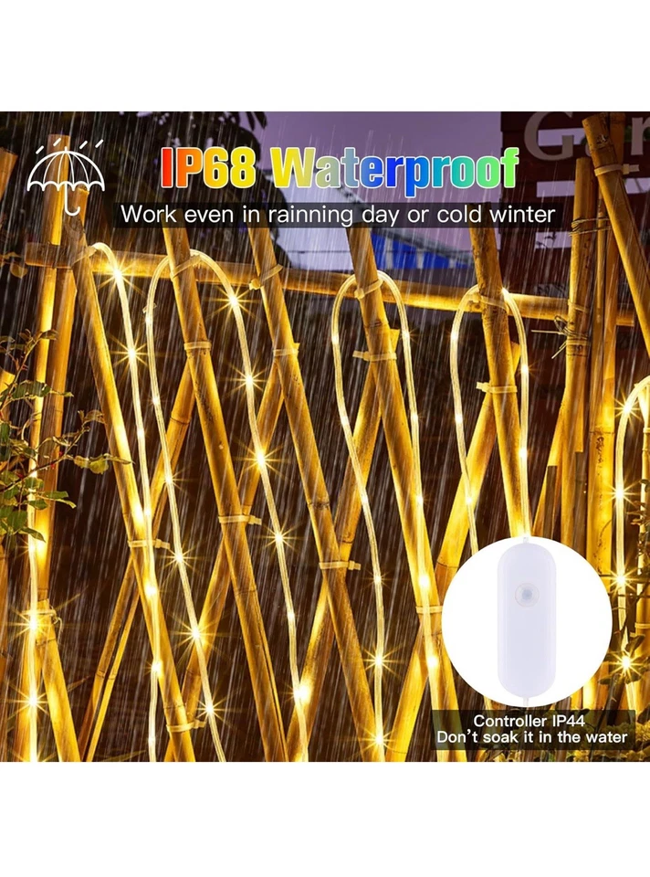 99Ft LED Rope Lights Outdoor, 18 Colors Changing Fairy String Light Plug in w... - Image 2 of 4