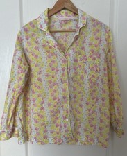 Victoria s Secret Pajama Top Women s Medium M Floral Button Down L/S Cotton