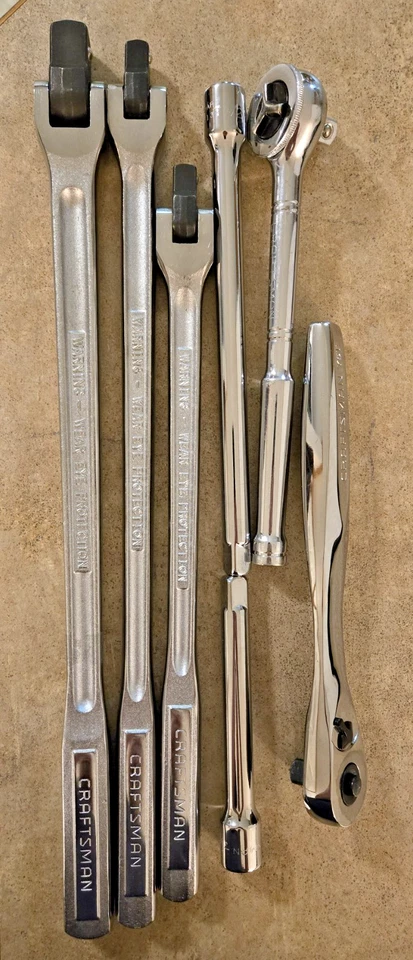 Craftsman 棘轮和适配器套装 1/2 3/8 1/4 驱动器,共 45 件,二手 — 第 3/4 张图片