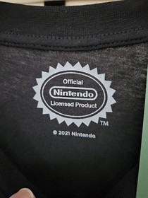 Official Nintendo Legend of Zelda Ganon Pixel Art TShirt Black Size L (NES) E225